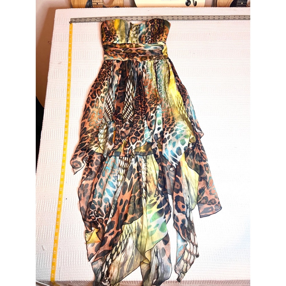 Deb Strapless Animal Print High Low Homecoming Dress Size 5/6